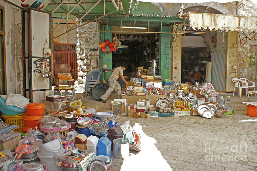 Market in Hebron 2 Photograph by David Birchall