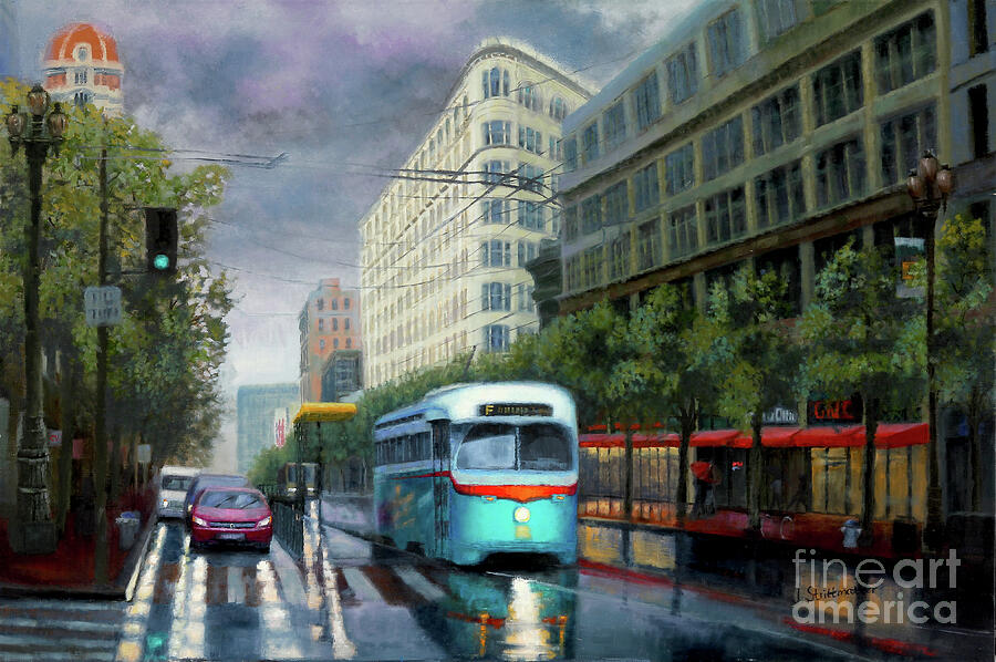 San Francisco Painting - Market Street, San Francisco by Julia Strittmatter