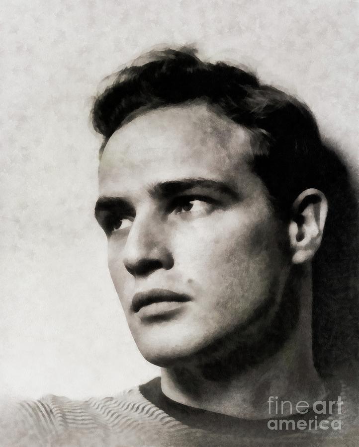 Marlon Brando, Vintage Actor Painting