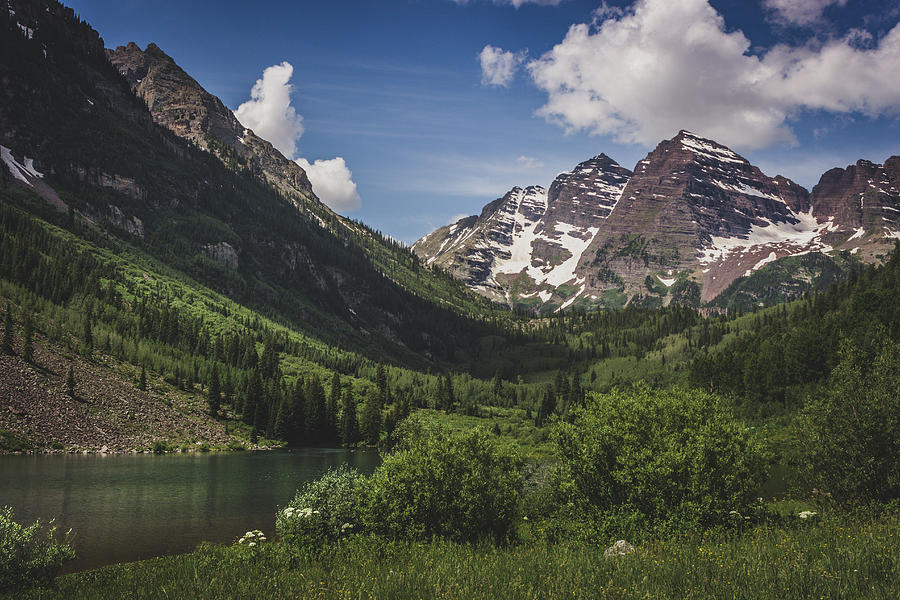 Maroon Lake and Maroon Bells #1 Photograph by Andy Konieczny