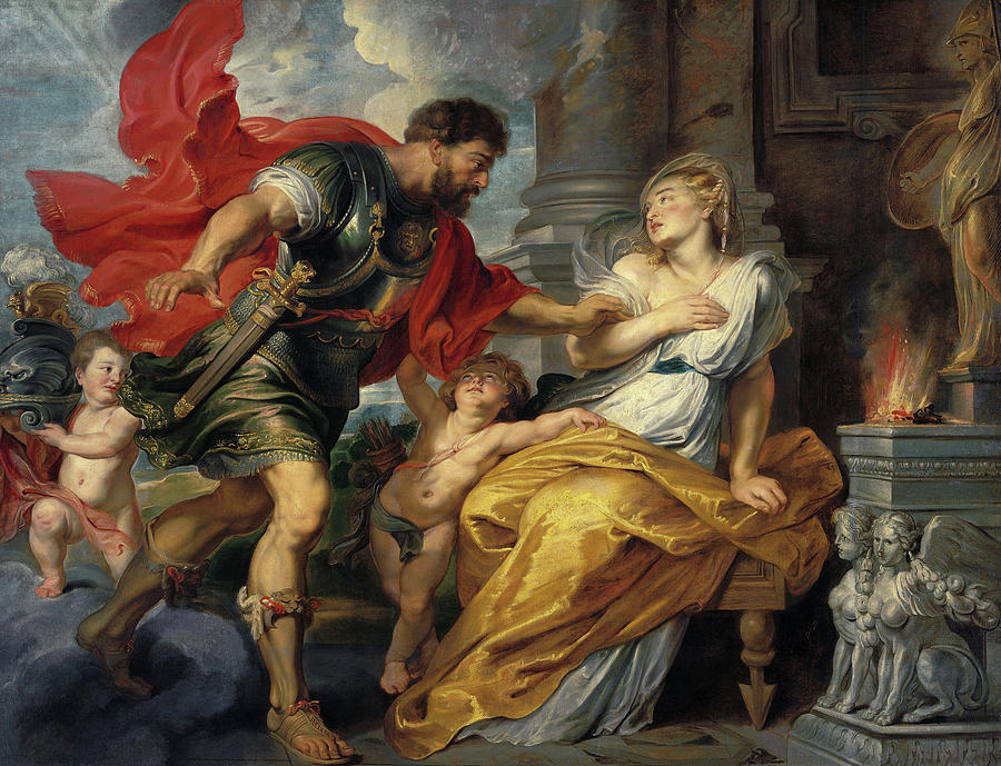 Mars and Rhea Silvia Painting by Peter Paul Rubens