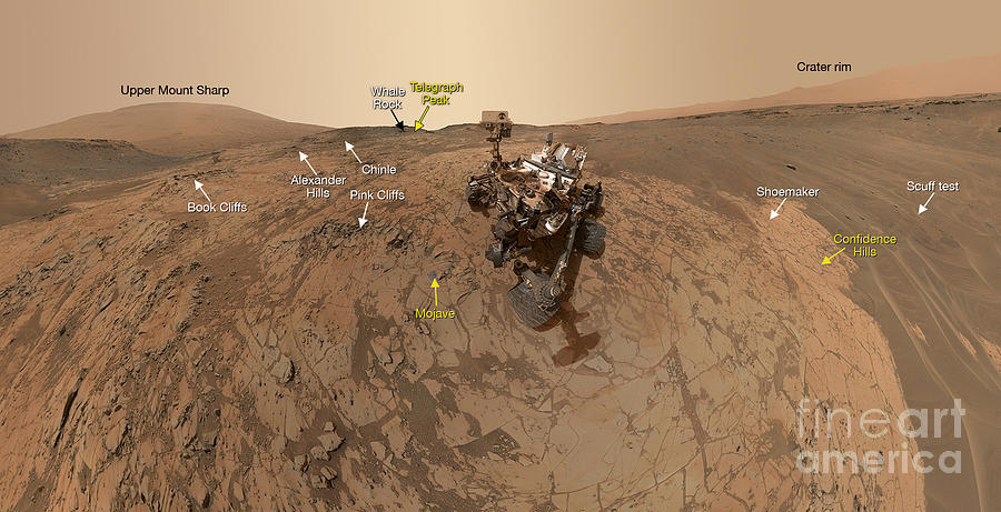 Mars Curiosity Rover At Mount Sharp #1 Photograph by Science Source