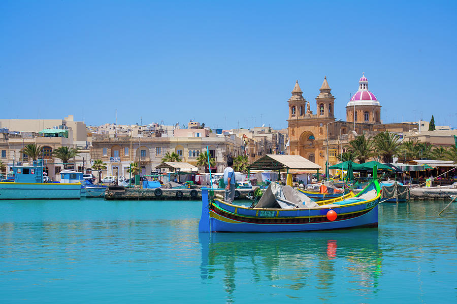 Marsalokk Harbour and Parish Church.Malta Photograph by Philip ...