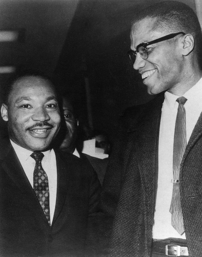 1960s Photograph - Martin Luther King Jr., And Malcolm X by Everett