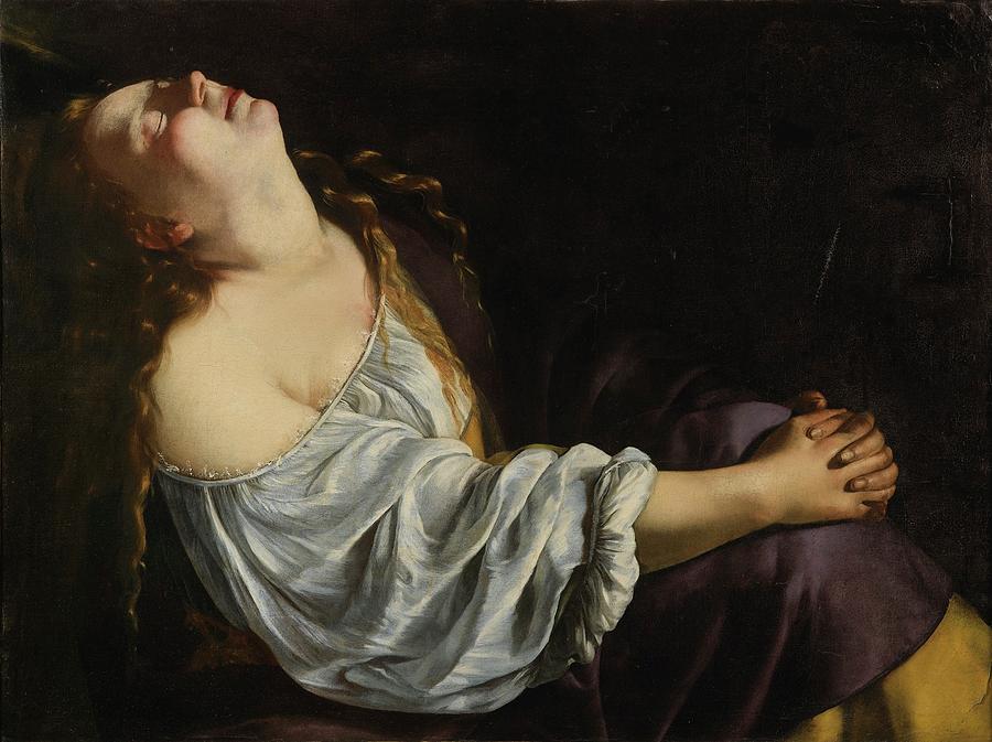 Mary Magdalene #1 Painting by Artemisia Gentileschi