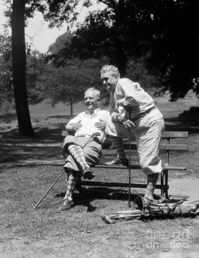 Mature Men Golfing, C.1930s #1 Photograph by H. Armstrong Roberts/ClassicStock
