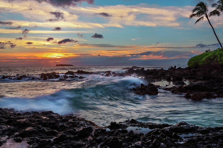 Maui Sunset at Secret Beach #1 Photograph by John Hight