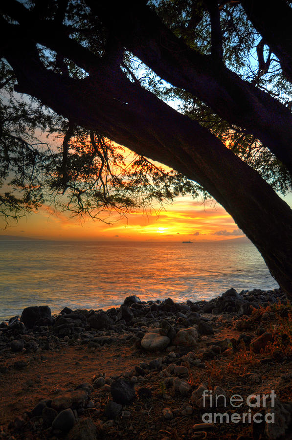 Maui Sunset #1 Photograph by Kelly Wade