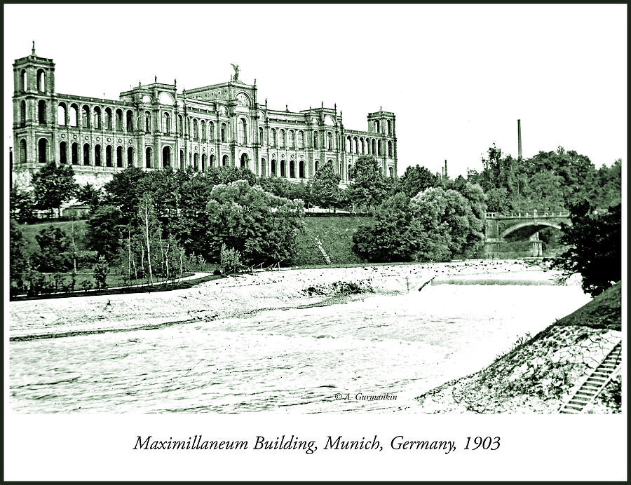 Maximillaneum Building, Munich, Germany, 1903 #1 Photograph by A Macarthur Gurmankin