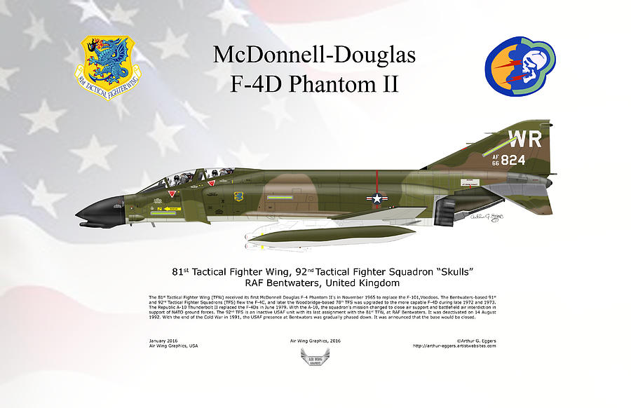 McDonnell Douglas F-4D Phantom II #4 Digital Art by Arthur Eggers