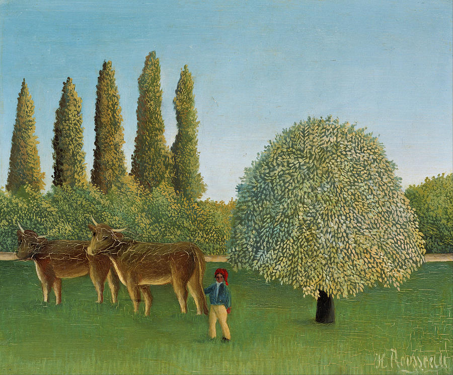 Henri Rousseau Painting - Meadowland, The Pasture #1 by Henri Rousseau