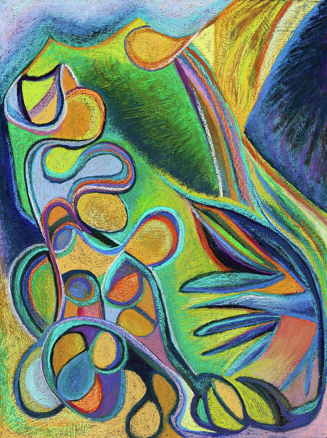 Meandering Curiosity #2 Pastel by Polly Castor