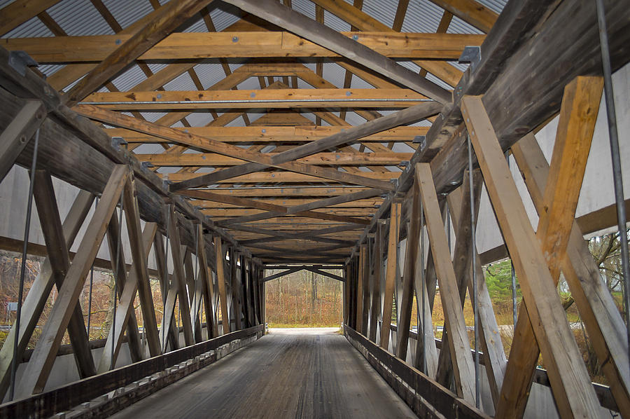 Mechanicsville Rd Covered Bridge  #1 Photograph by Jack R Perry