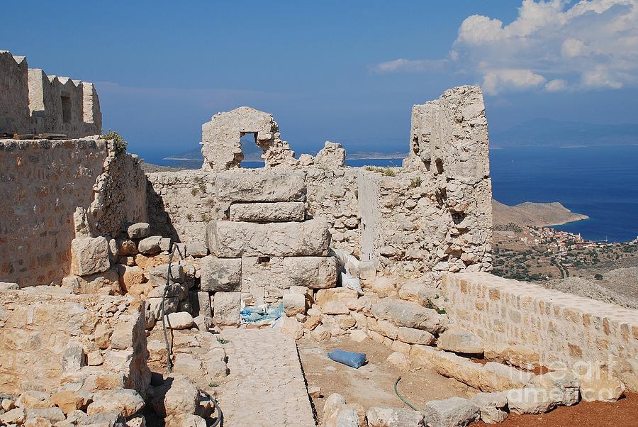 Medieval castle on Halki #1 Photograph by David Fowler