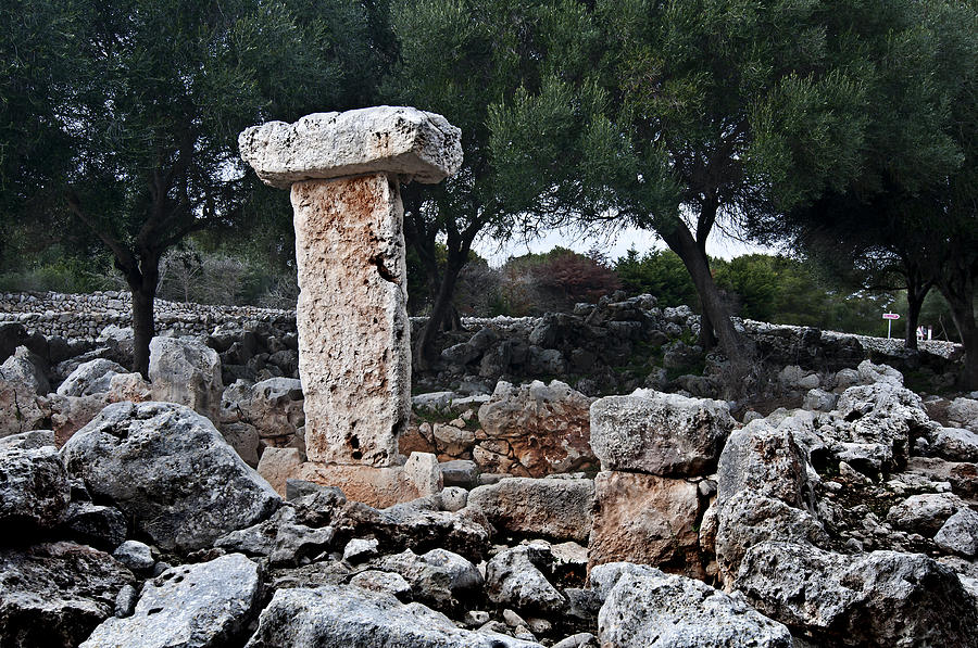 Megalithic Taula in Binisafua Menorca Bronze age #1 Photograph by Pedro Cardona Llambias