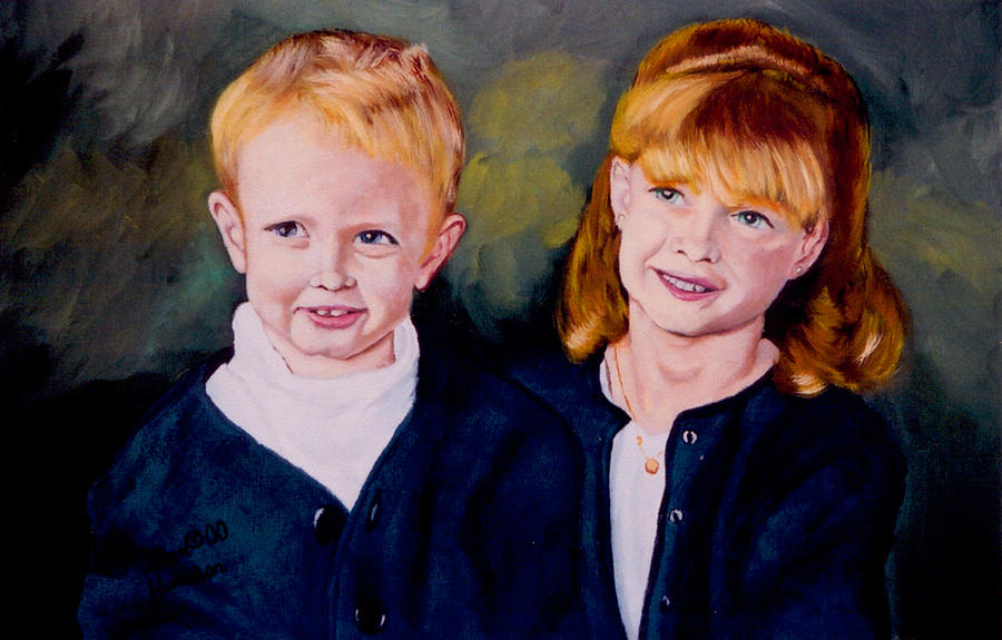 Megan and Justin #1 Painting by Stan Hamilton