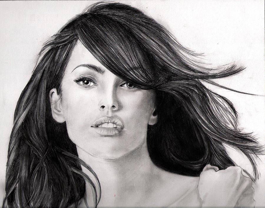 Megan Fox Drawing by Shafina Noor