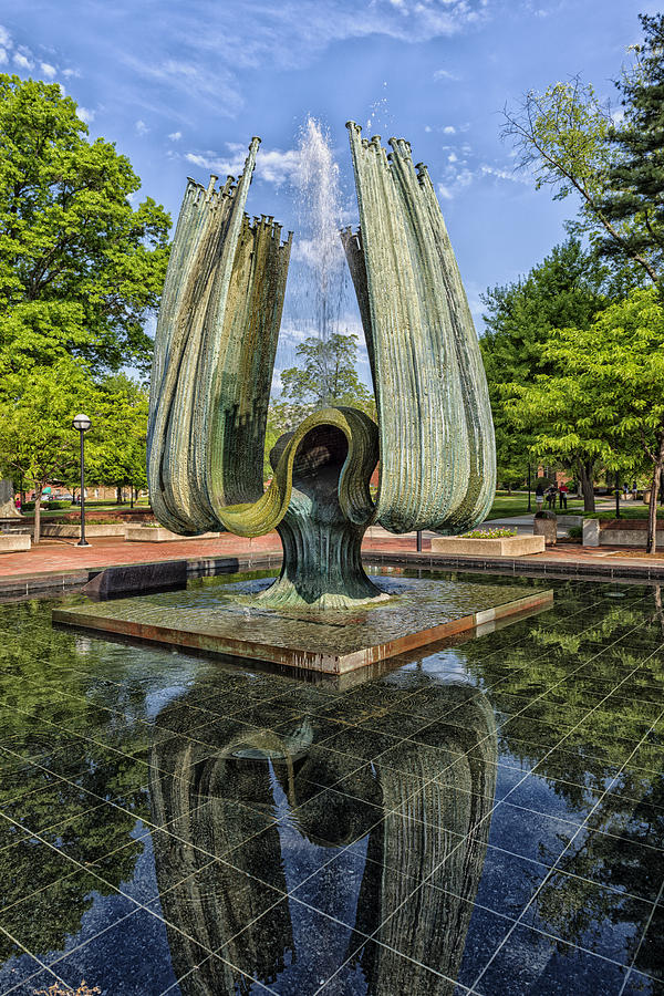 Marshall University Photograph - Memorial Fountain On The Campus Of Marshall University #1 by Mountain Dreams