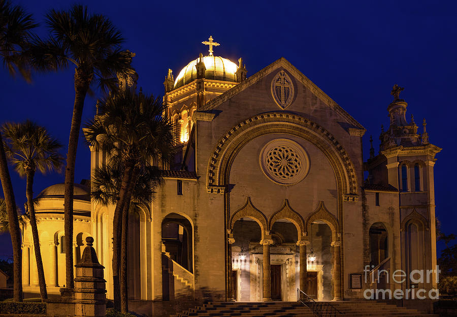 Memorial Presbyterian Church at Blue Hour, St. Augustine, Florid #1 Photograph by Dawna Moore Photography
