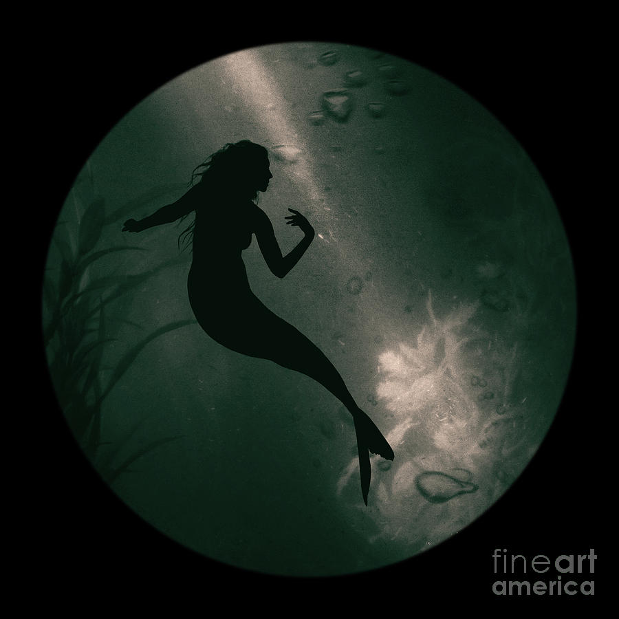 Mermaid deep underwater Photograph by Clayton Bastiani