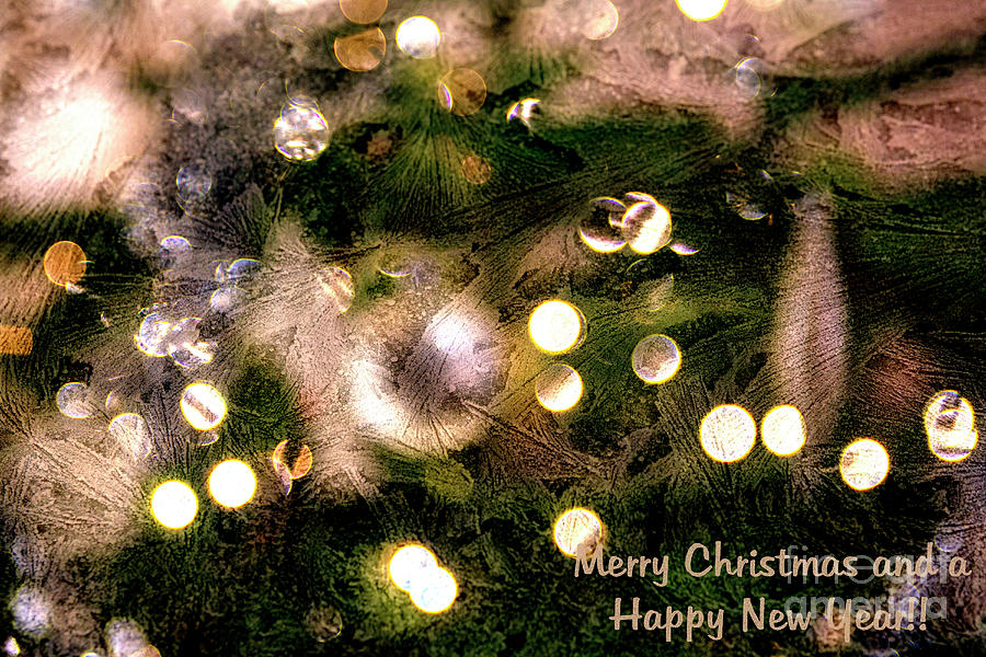 Merry Christmas witn baubles and lights Photograph by Patricia Hofmeester