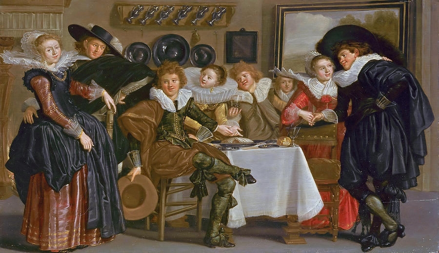 Merry Company #1 Painting by Dirck Hals