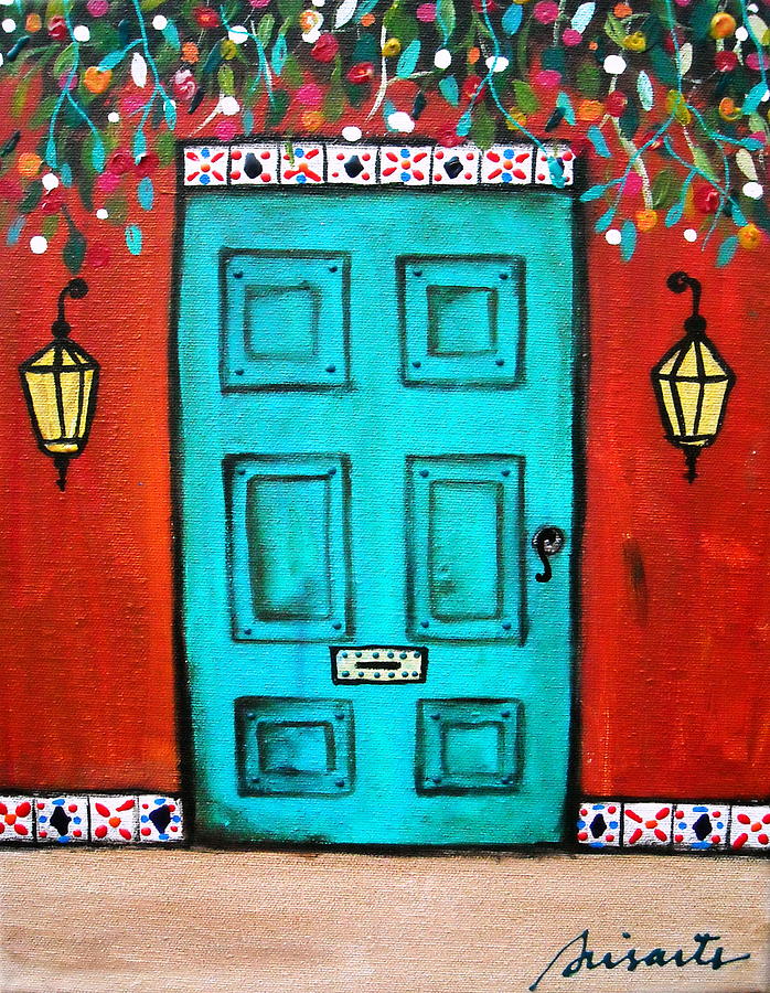 Mexican Door Painting #1 Painting by Pristine Cartera Turkus
