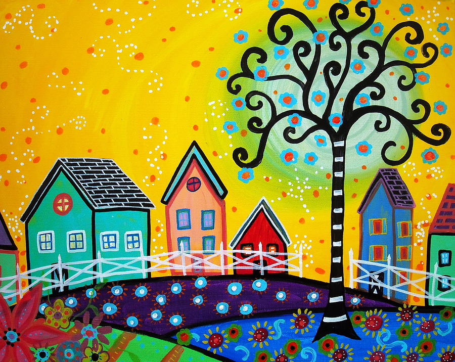 Flower Painting - Mexican Town #1 by Pristine Cartera Turkus