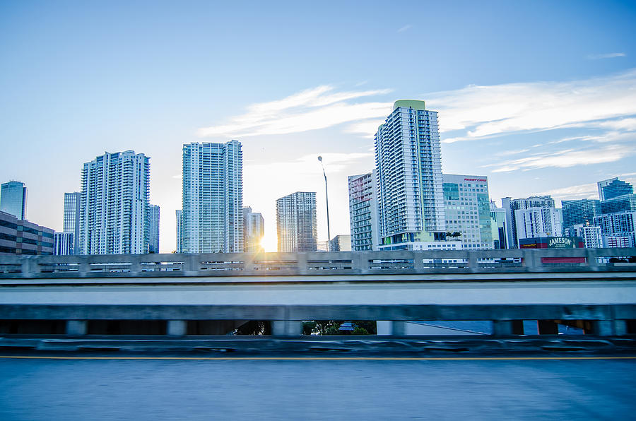 Miami Florida City Skyline And Streets #1 Photograph by Alex Grichenko