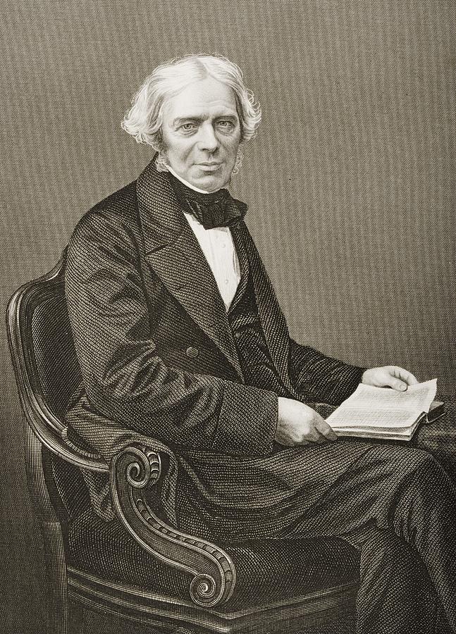 Michael Faraday, 1791-1867.british Drawing by Vintage Design Pics ...