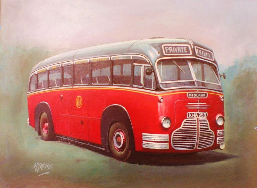 Midland Red C1 Painting by Mike Jeffries