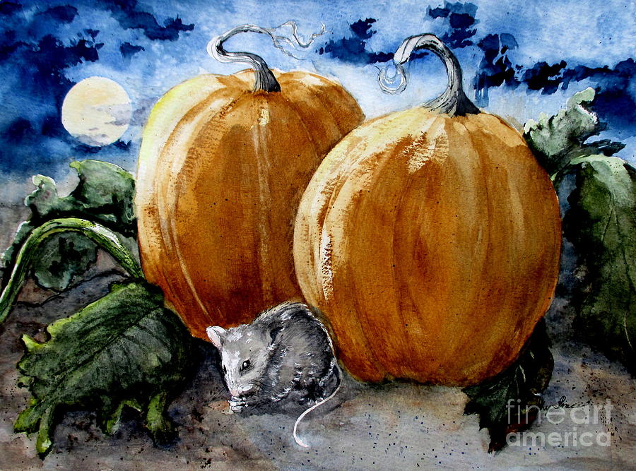 Mouse Painting - Midnight Harvesting by April McCarthy-Braca