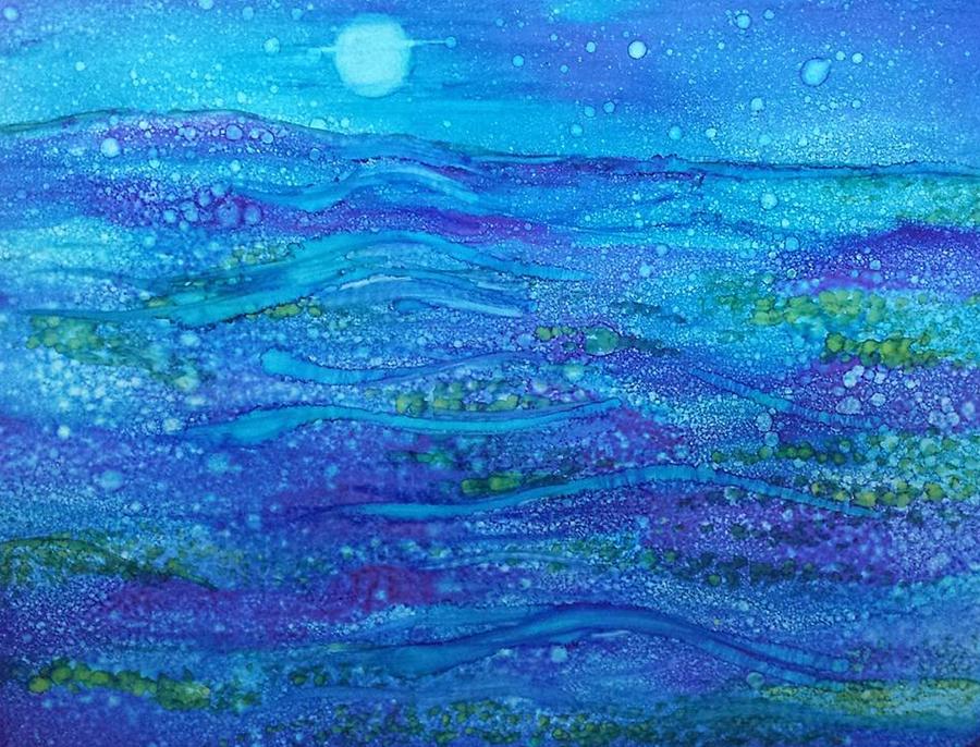 Midnight Swim Painting by Betsy Carlson Cross
