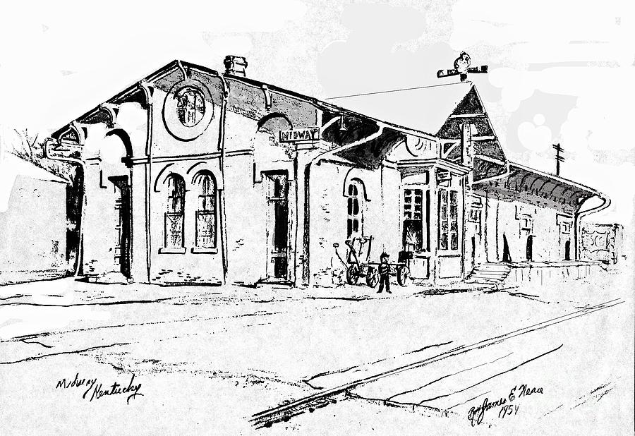 Midway Depot #1 Drawing by David Neace CPX
