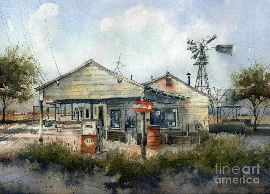 Midway Fillin Station #1 Painting by Tim Oliver