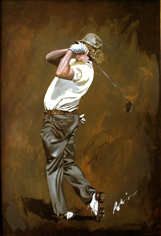 Miguel Angel Jimenez Painting - Miguel Angel Jimenez by Mark Robinson Miguel Angel Jimenez Painting - Miguel Angel Jimenez by Mark Robinson