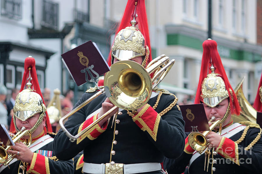Military Marching Band Dorking Surrey UK #1 Photograph by Julia Gavin