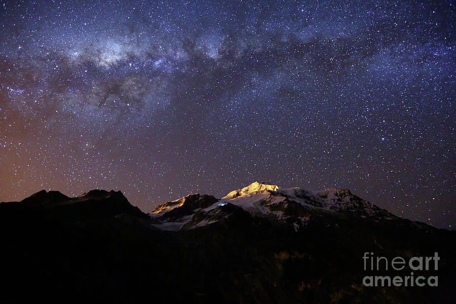 Milky Way Above Mt Huayna Potosi Bolivia #2 Photograph by James Brunker