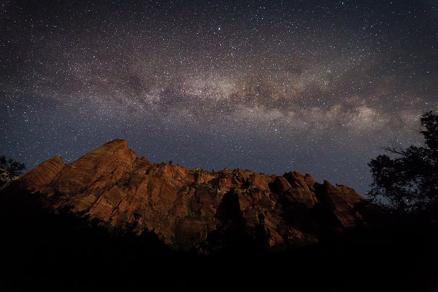 Milky Way Galaxy Over Zion Canyon #2 Photograph by David Watkins