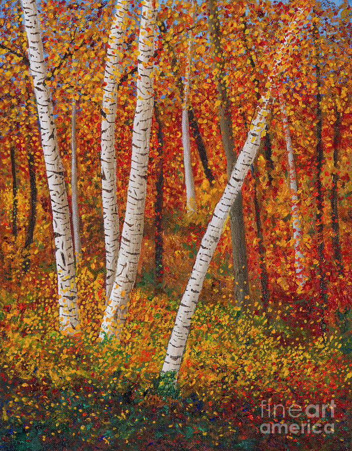 Minnesota Birches #1 Painting by Garry McMichael