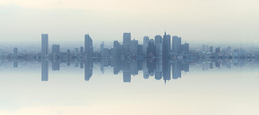 Skyscraper Photograph - Mirror 03 #1 by Kam Chuen Dung