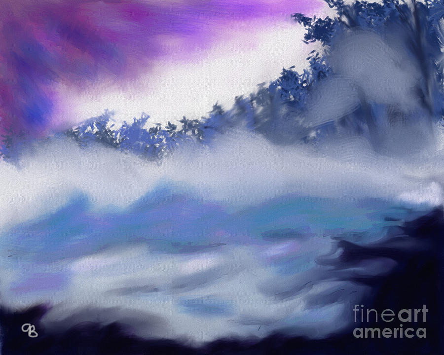 Mist over Freezing Water Digital Art by Arlene Babad