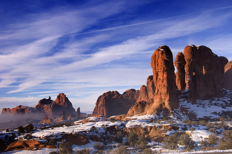 Mist Rising in Arches National Park #1 Photograph by Douglas Pulsipher