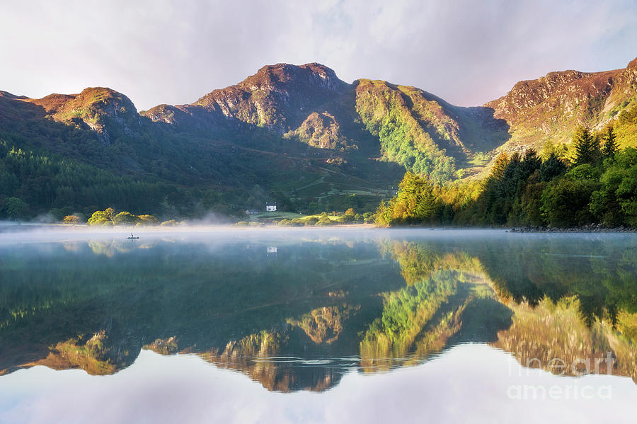 Mountain Photograph - Misty Dawn Lake #1 by Ian Mitchell