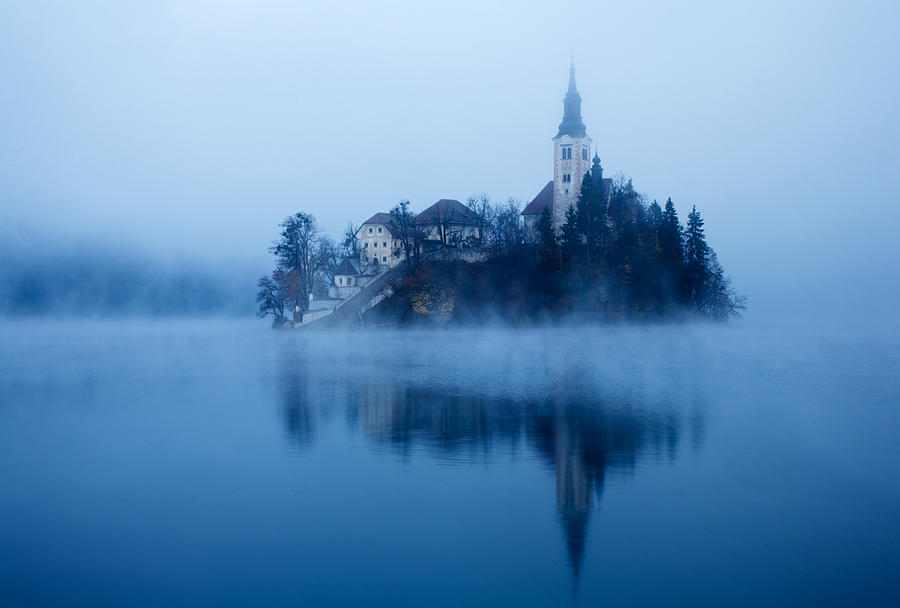 Misty Lake Bled #1 Photograph by Ian Middleton