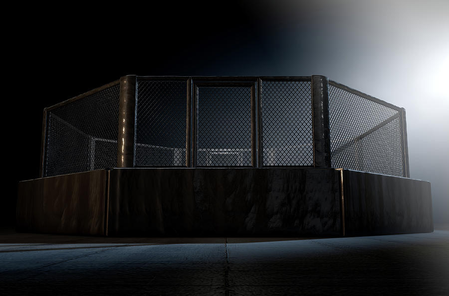 Sports Digital Art - MMA Cage Night #1 by Allan Swart