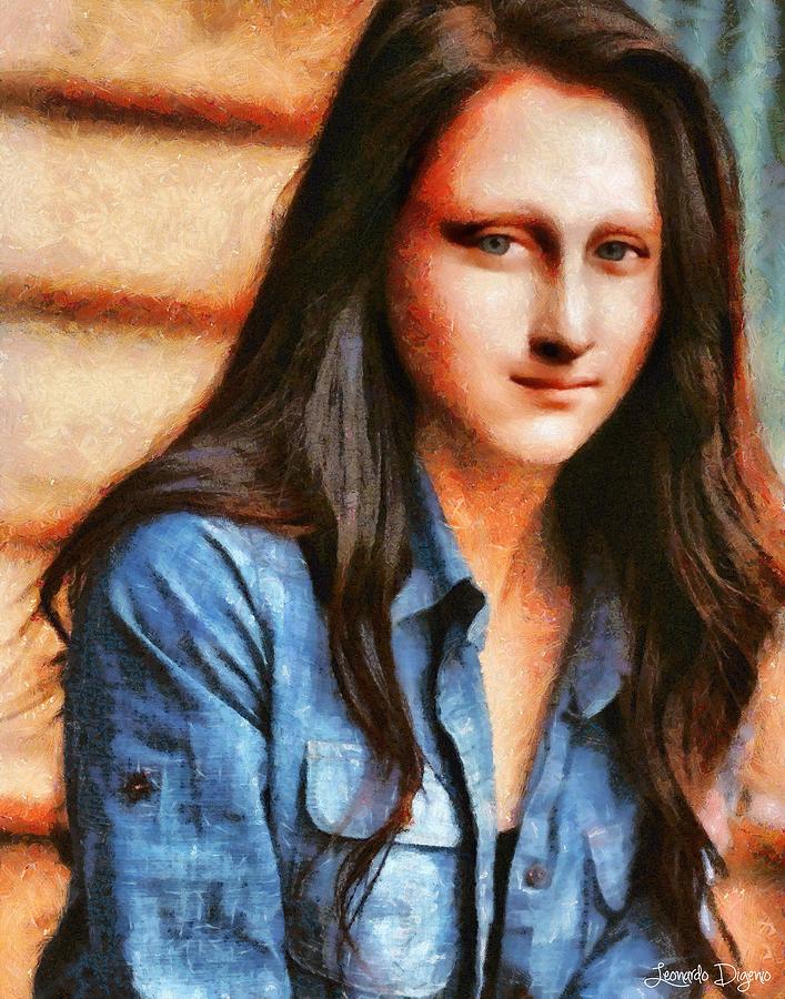 Modern Mona  Lisa  Camille style  Painting by Leonardo Digenio