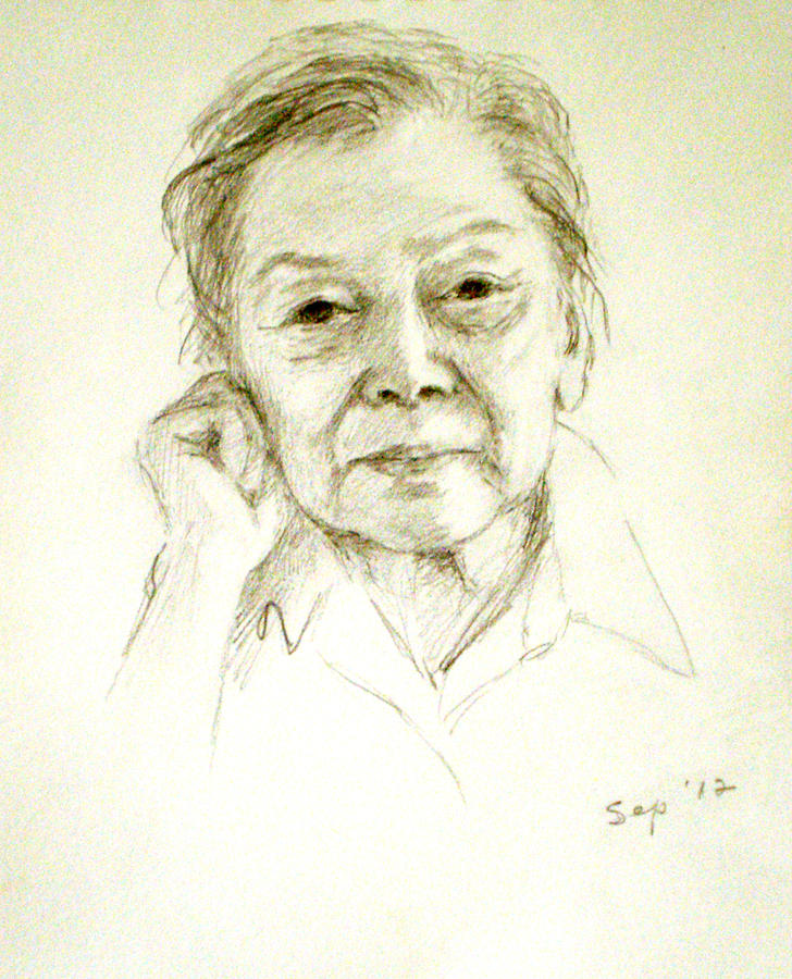 Mom at 98 Drawing by Chisho Maas - Fine Art America