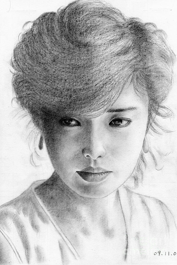 Momoe Yamaguchi #2 Drawing by Eliza Lo