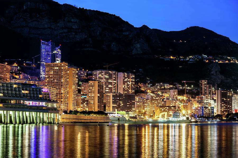 Monaco Monte Carlo By Night #1 Photograph by Artur Bogacki
